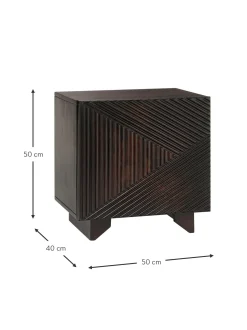 Comodino In Legno Di Mango Massiccio Louis