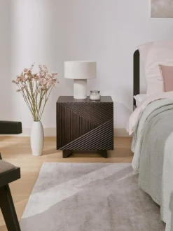 Comodino In Legno Di Mango Massiccio Louis