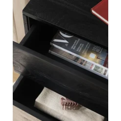 Comodino In Legno Di Mango Massiccio Con Cassetti Luca