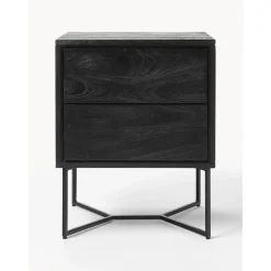 Comodino In Legno Di Mango Massiccio Con Cassetti Luca