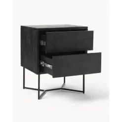 Comodino In Legno Di Mango Massiccio Con Cassetti Luca