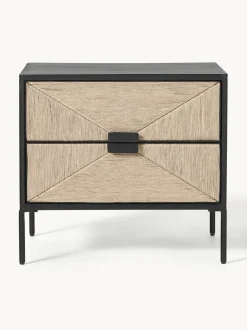 Comodino In Legno Di Mango Massiccio Con Cassetti June