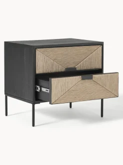 Comodino In Legno Di Mango Massiccio Con Cassetti June