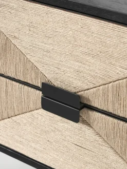 Comodino In Legno Di Mango Massiccio Con Cassetti June