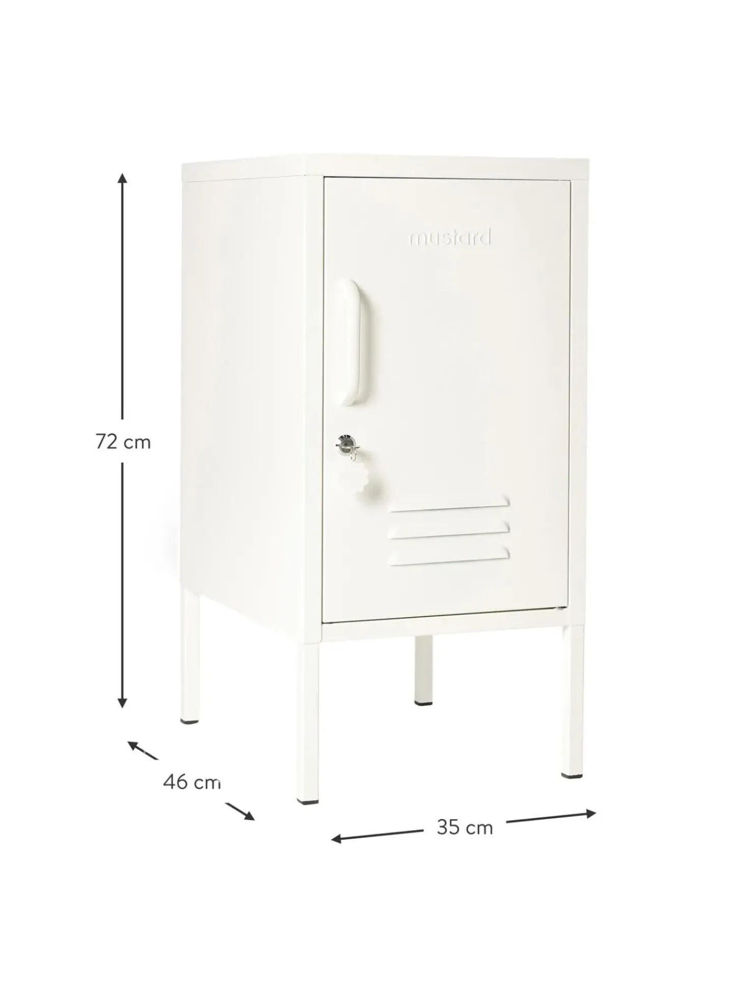 Comodino In Metallo The Shorty, Apertura Verso Sinistra O Destra