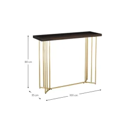 Consolle Con Piano In Legno Massiccio Luca