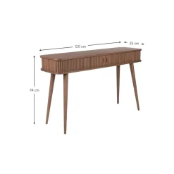 Consolle In Legno Con Cassetti E Frontali Scanalati Barbier