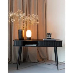 Consolle In Legno Con Vano Portaoggetti E Frontale Scanalato Barbier