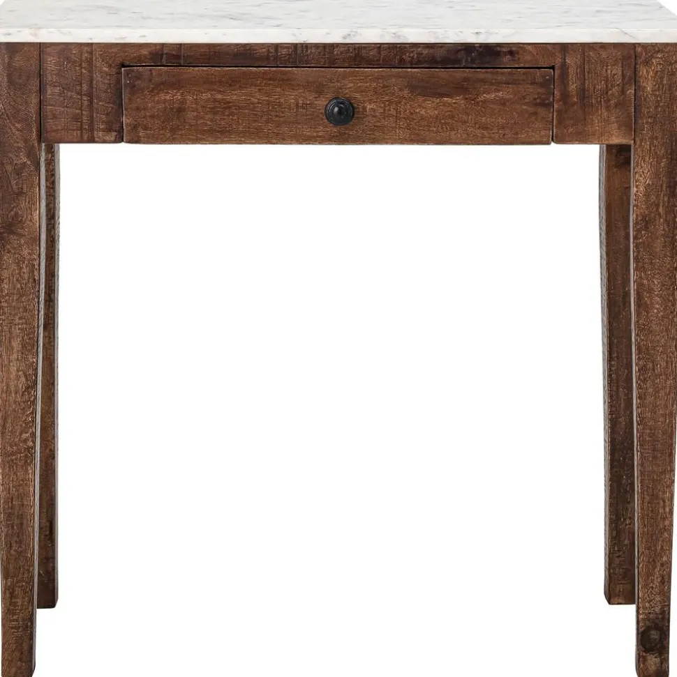 Consolle In Legno Di Mango Con Piano In Marmo Hauge