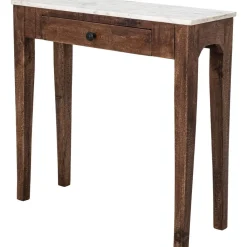 Consolle In Legno Di Mango Con Piano In Marmo Hauge