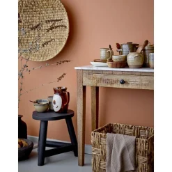 Consolle In Legno Di Mango Con Piano In Marmo Hauge