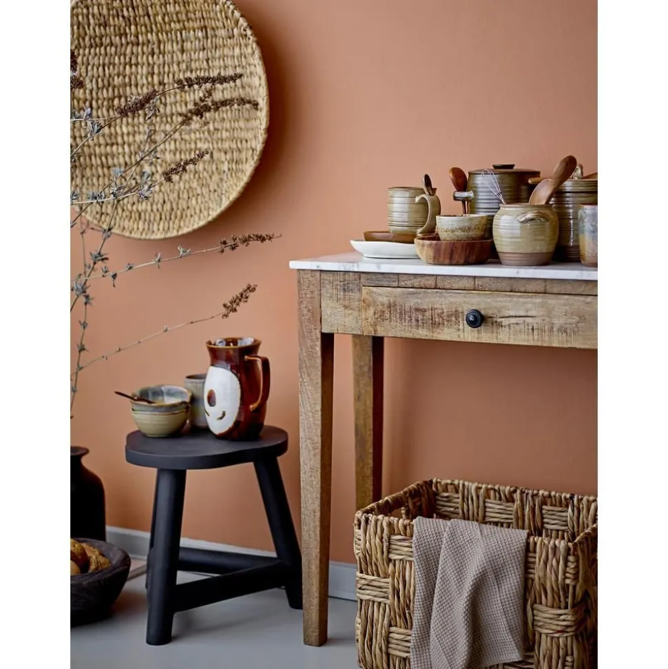 Consolle In Legno Di Mango Con Piano In Marmo Hauge