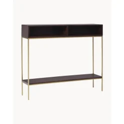 Consolle In Legno Massiccio Con Vani A Giorno Lyle