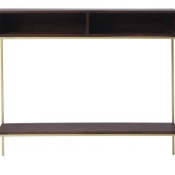 Consolle In Legno Massiccio Con Vani A Giorno Lyle