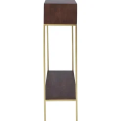 Consolle In Legno Massiccio Con Vani A Giorno Lyle