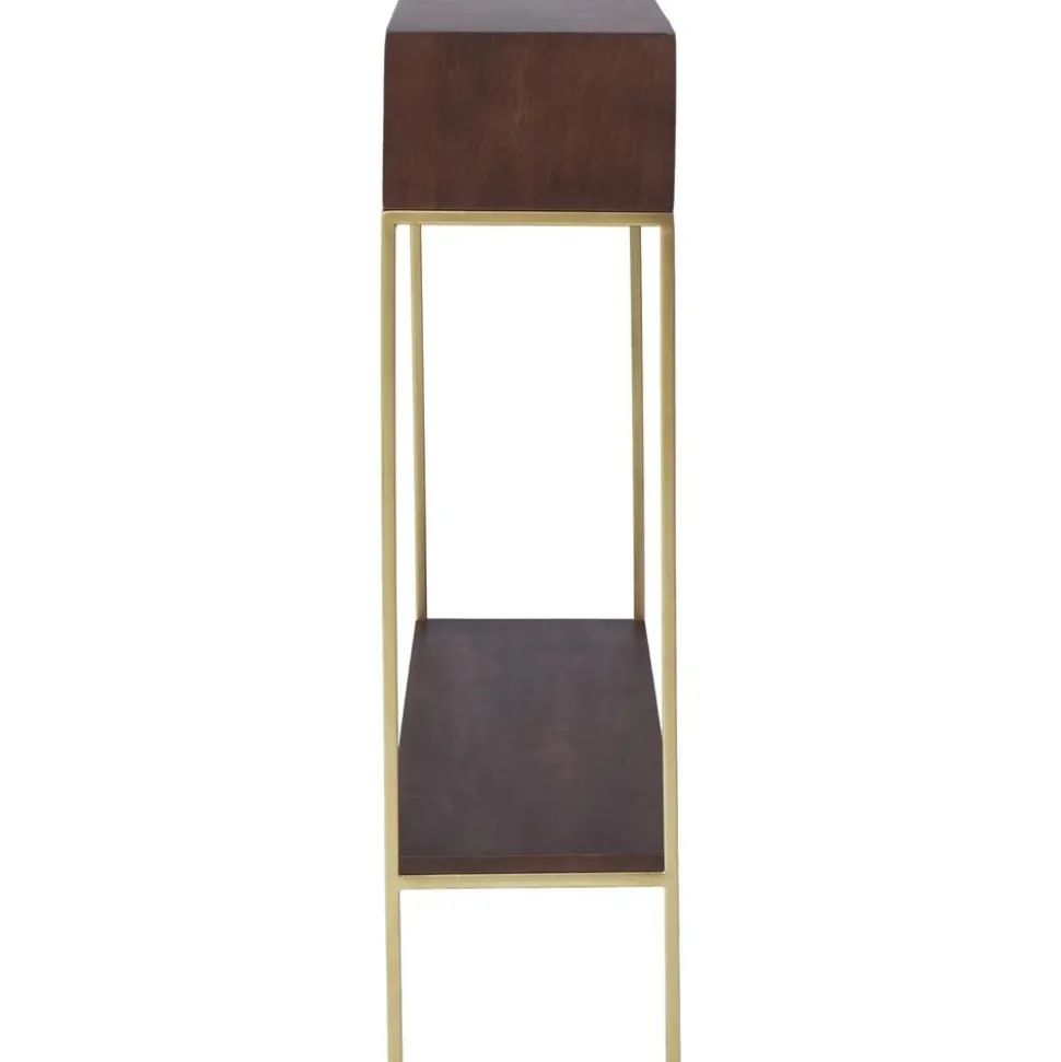 Consolle In Legno Massiccio Con Vani A Giorno Lyle