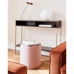 Consolle In Legno Massiccio Con Vani A Giorno Lyle