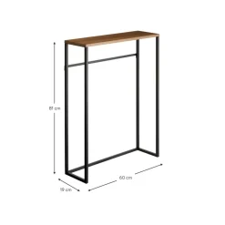 Consolle Stretta In Metallo Con Ganci Tower