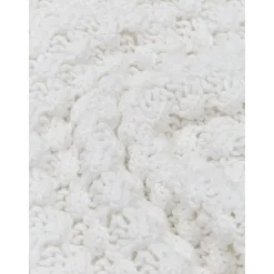 Copricuscino A Maglia Bianca Con Nappe Astrid