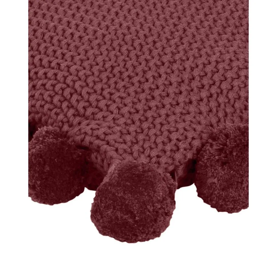 Copricuscino A Maglia Con Pompon Molly