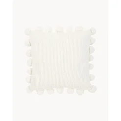 Copricuscino A Maglia Con Pompon Molly
