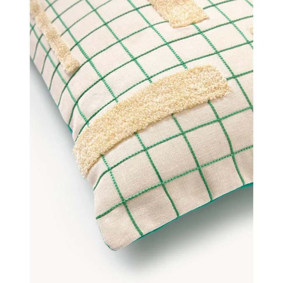 Copricuscino A Quadretti Con Dettagli Decorativi Wade