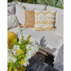 Copricuscino Boho Con Ornamenti Decorativi Paco