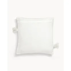 Copricuscino Con Dettagli Trapuntati E Frange Kaspar 2 Pz