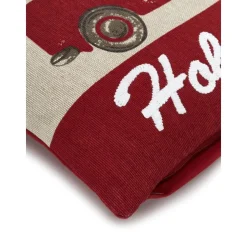 Copricuscino Con Raffinati Dettagli Ricamati Happy Holidays