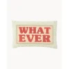 Copricuscino Con Scritta Ricamata Whatever
