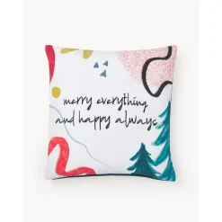 Copricuscino Con Scritta Invernale Happy Always