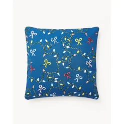 Copricuscino Con Stampa E Ricamo Natalizio Ribbons