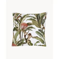 Copricuscino Con Stampa Tropicale Monkey