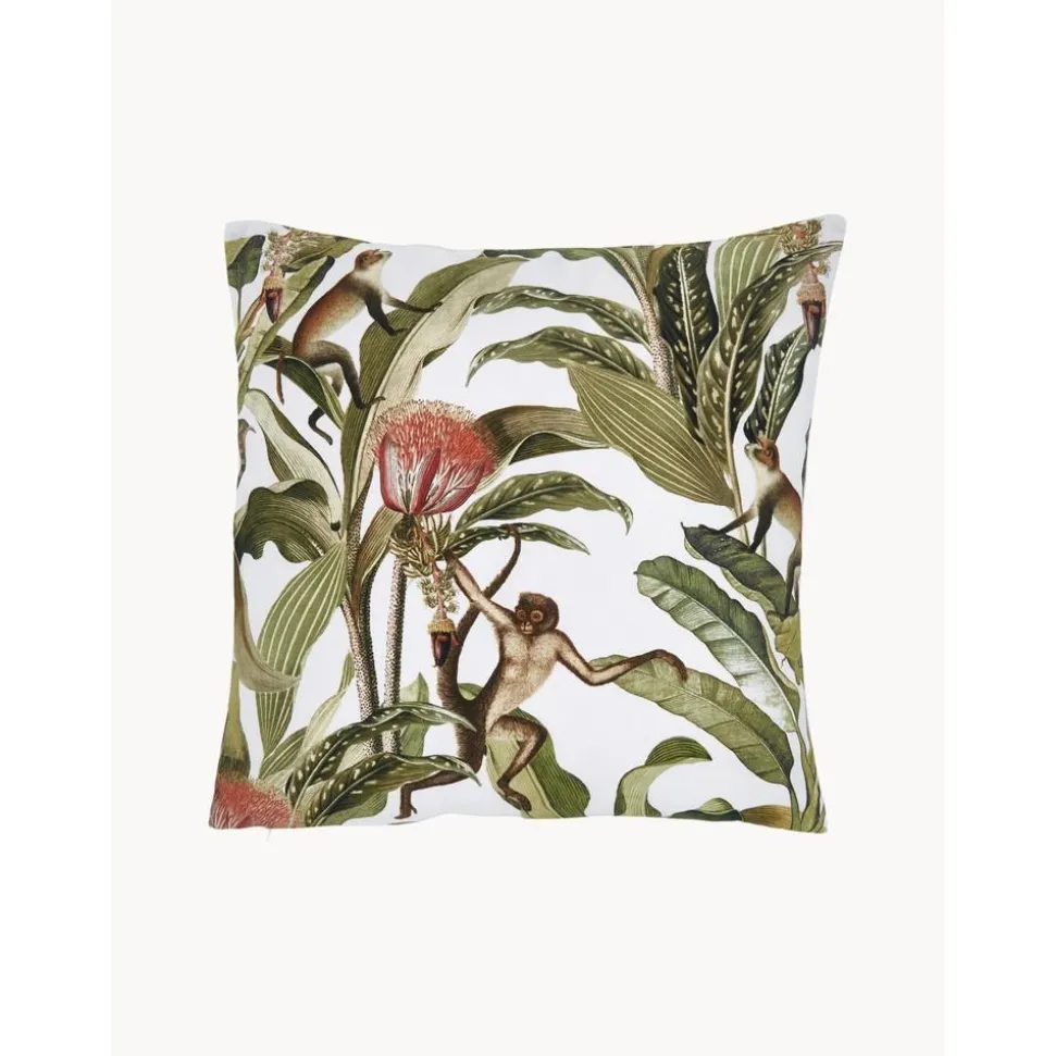 Copricuscino Con Stampa Tropicale Monkey