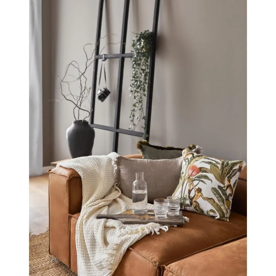 Copricuscino Con Stampa Tropicale Monkey