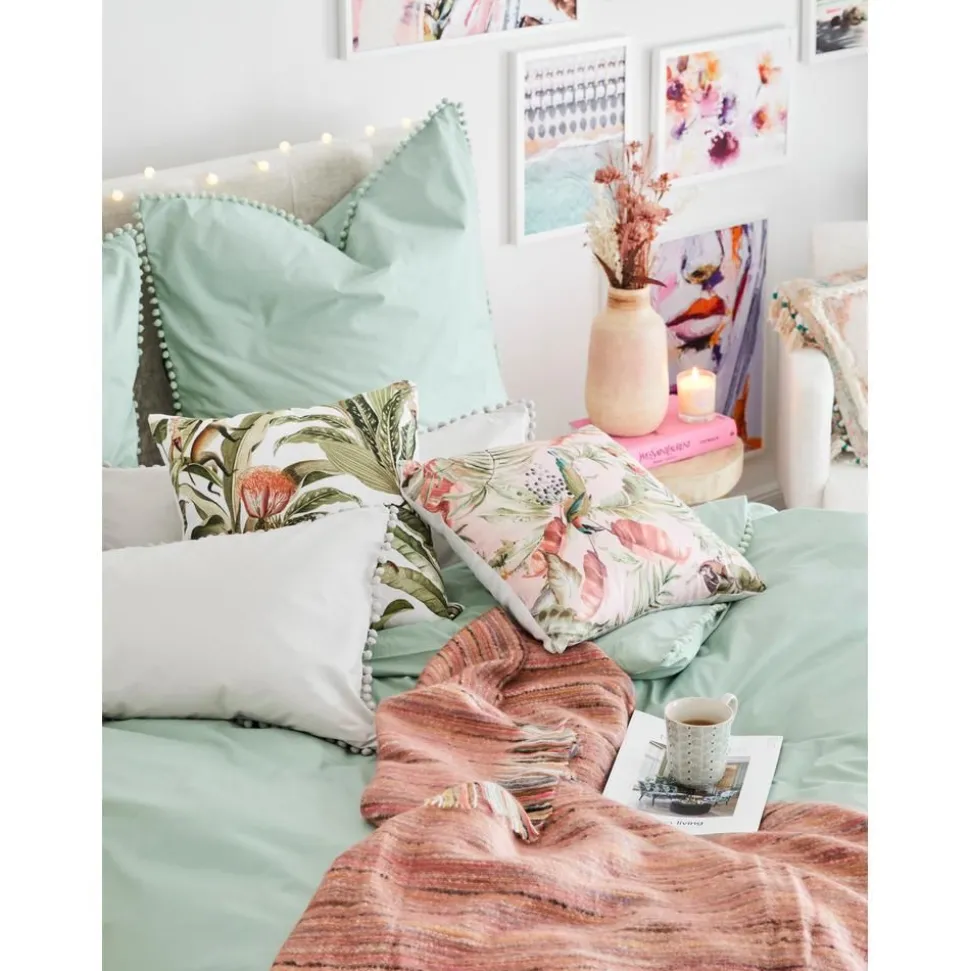 Copricuscino Con Stampa Tropicale Monkey