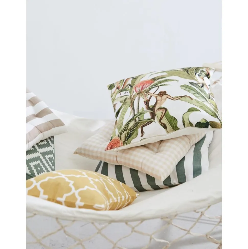 Copricuscino Con Stampa Tropicale Monkey