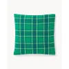 Copricuscino In Cotone A Quadri Con Ricamo Orla
