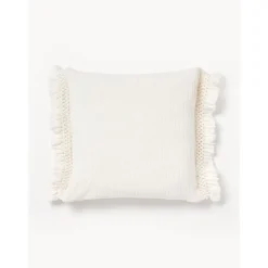 Copricuscino In Cotone Con Frange Piera