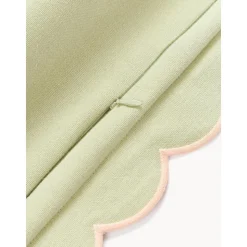 Copricuscino In Cotone Con Bordo Ondulato Atina