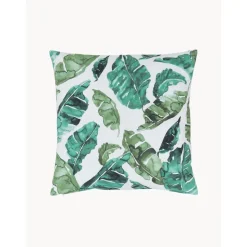 Copricuscino In Cotone Con Motivo Foglie Shade