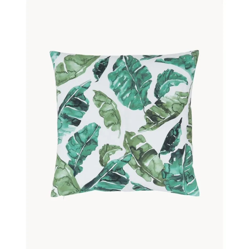 Copricuscino In Cotone Con Motivo Foglie Shade