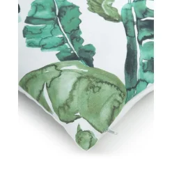 Copricuscino In Cotone Con Motivo Foglie Shade