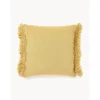 Copricuscino In Cotone Con Frange Piera