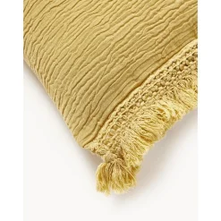 Copricuscino In Cotone Con Frange Piera