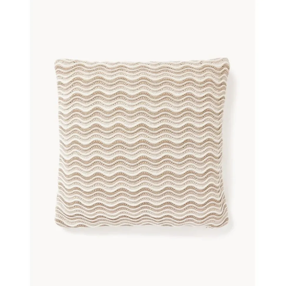 Copricuscino In Cotone Tessuto A Maglia Emilio