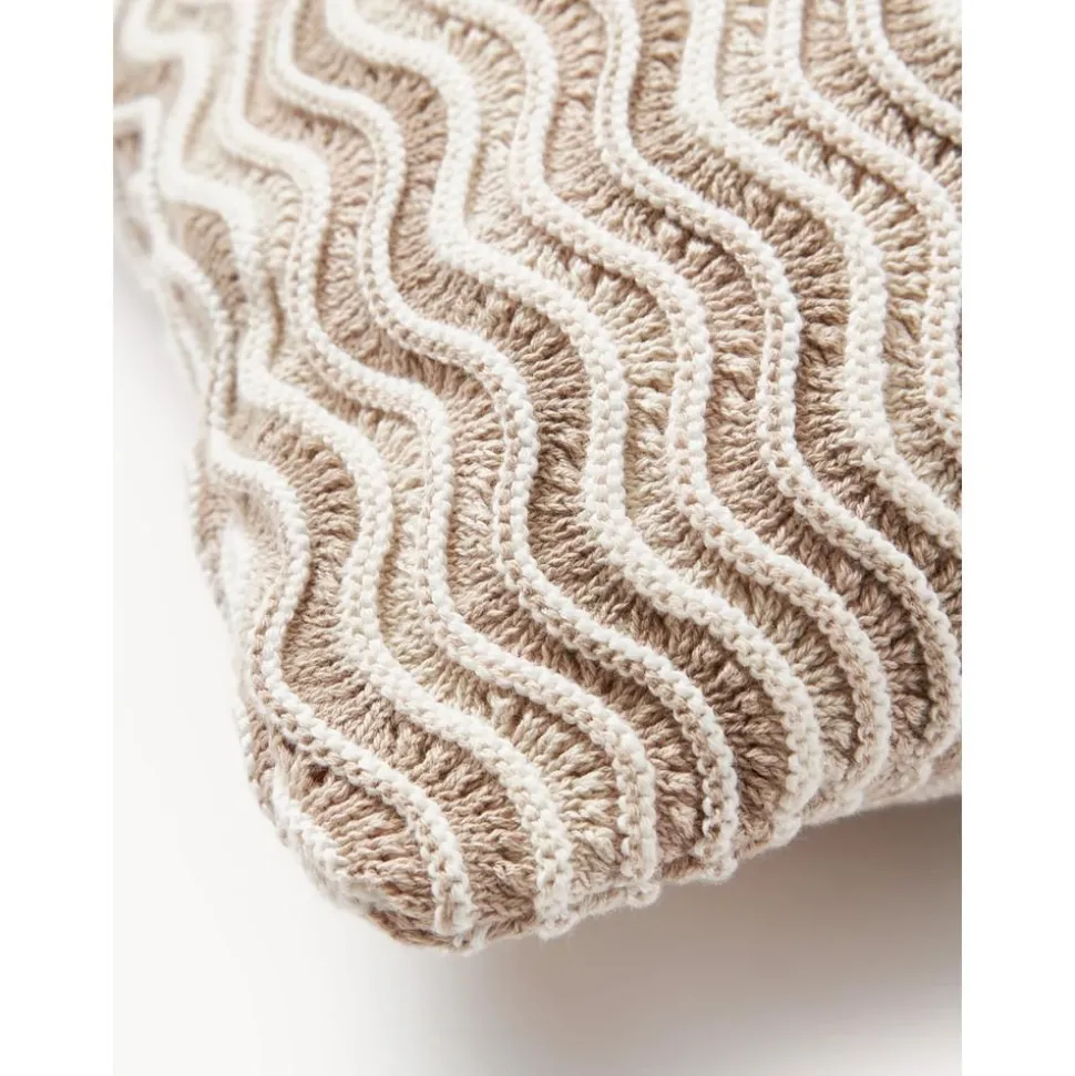 Copricuscino In Cotone Tessuto A Maglia Emilio