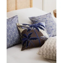 Copricuscino In Cotone Tessuto A Maglia Emilio