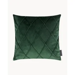 Copricuscino In Velluto Con Motivo A Rombi Nobless