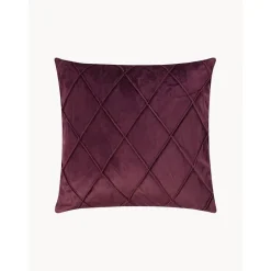 Copricuscino In Velluto Con Motivo A Rombi Nobless